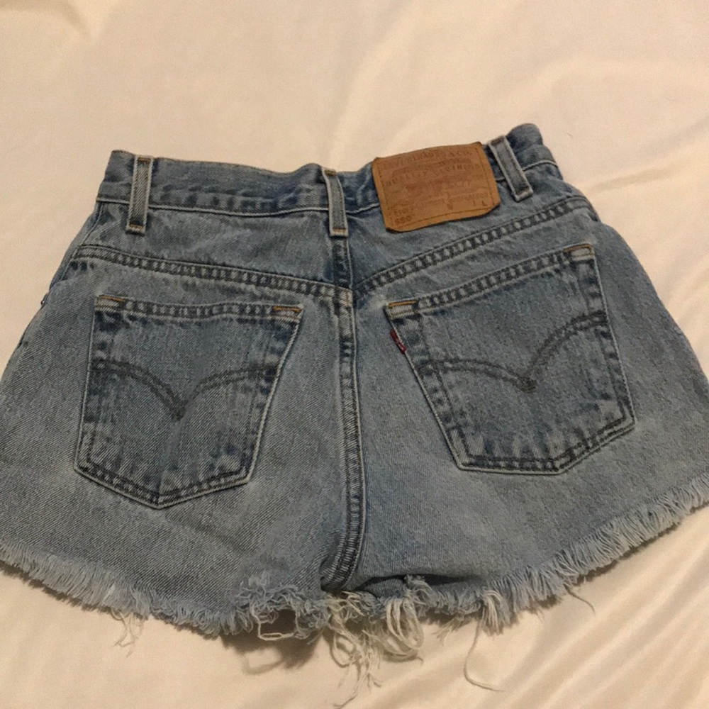 Levi Strauss HighWaisted Distressed Cut-Off Shorts